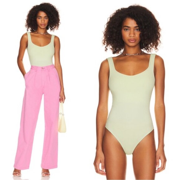 NEW Free People X Intimately FP Clean Lines Bodysuit in Lime Sorbetto XS/S - Picture 1 of 3